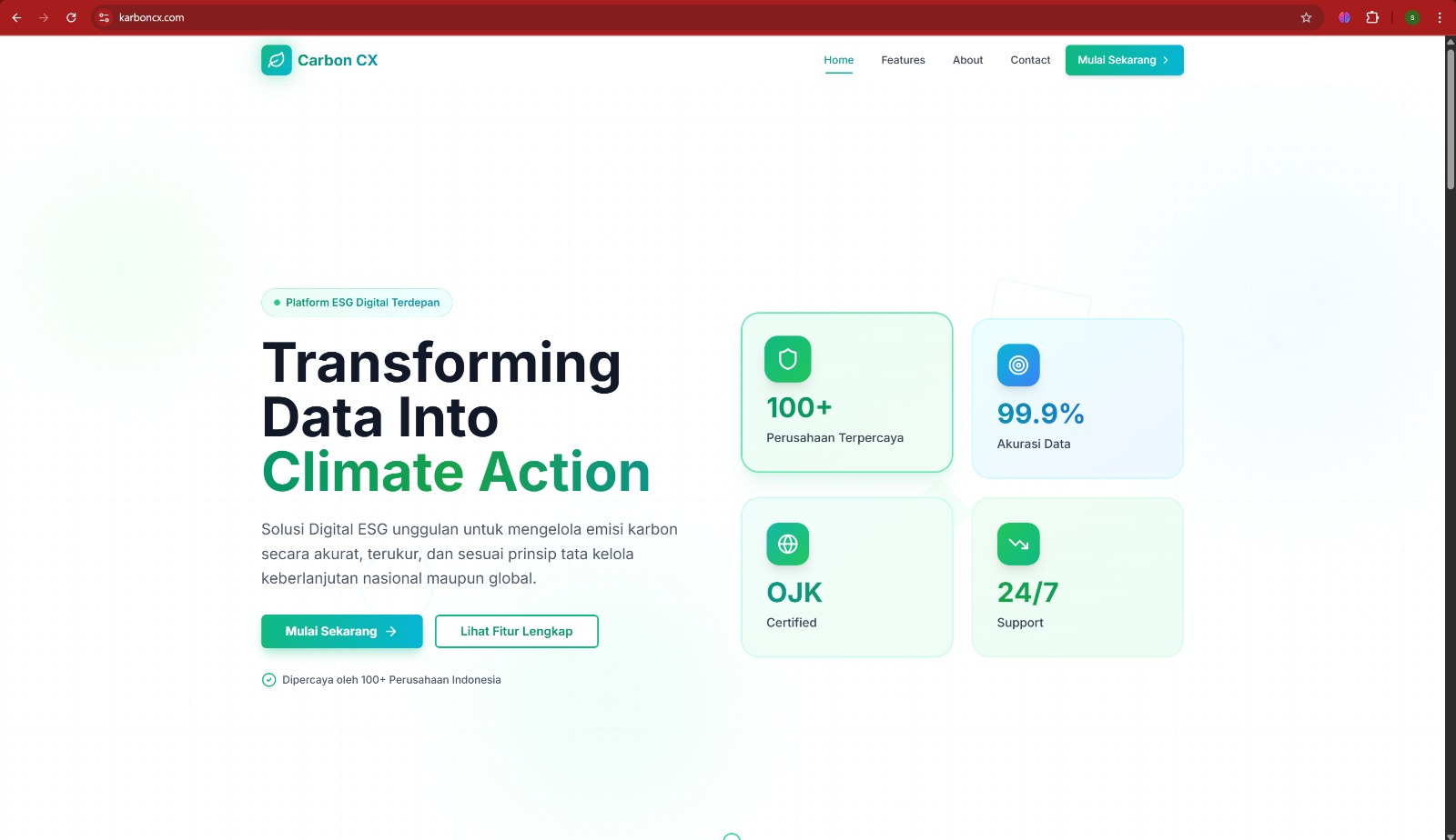 Website Carbon Tracking Perbankan - Gambar 1