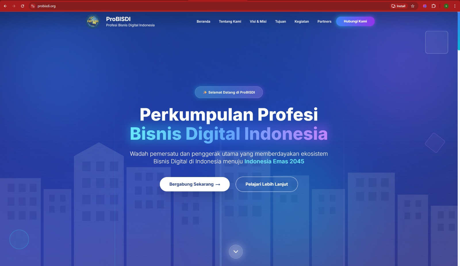 Website Perkumpulan Profesi Bisnis Digital - Gambar 1