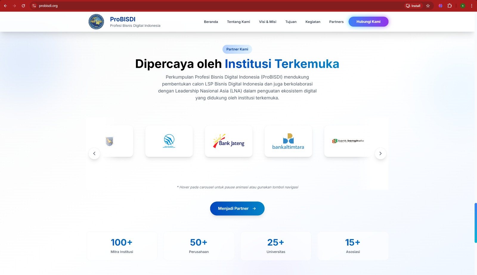 Website Perkumpulan Profesi Bisnis Digital - Gambar 3